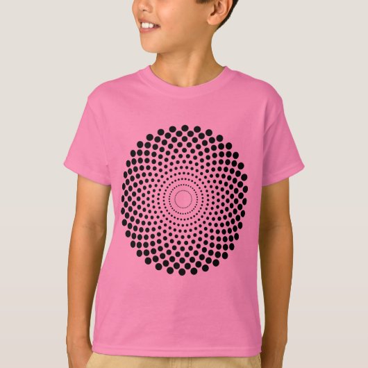 Halftone Circle 02 - zwart T-shirt (Voorkant)