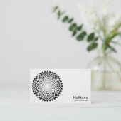 Halftone Circle 02 - Zwart-wit Visitekaartje (Staand voorkant)
