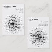 Halftone Circle 03 - Zwart op wit Visitekaartje (Voorkant / Achterkant)