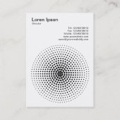 Halftone Circle 03 - Zwart op wit Visitekaartje (Achterkant)