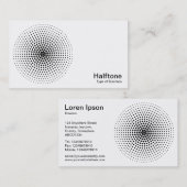 Halftone Circle 03 - Zwart-wit Visitekaartje (Voorkant / Achterkant)
