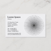 Halftone Circle 03 - Zwart-wit Visitekaartje (Achterkant)