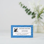 halftone drums visitekaartje (Staand voorkant)