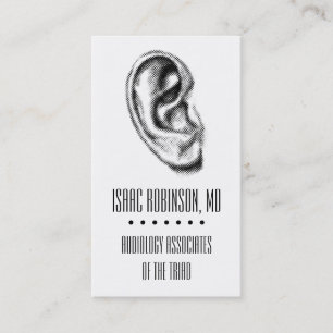 Halftone Ear Audiologist Visitekaartje