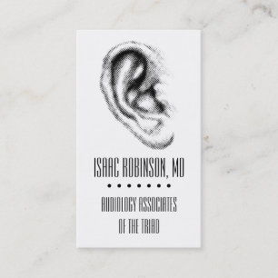 Halftone Ear Hearing Aid Visitekaartje
