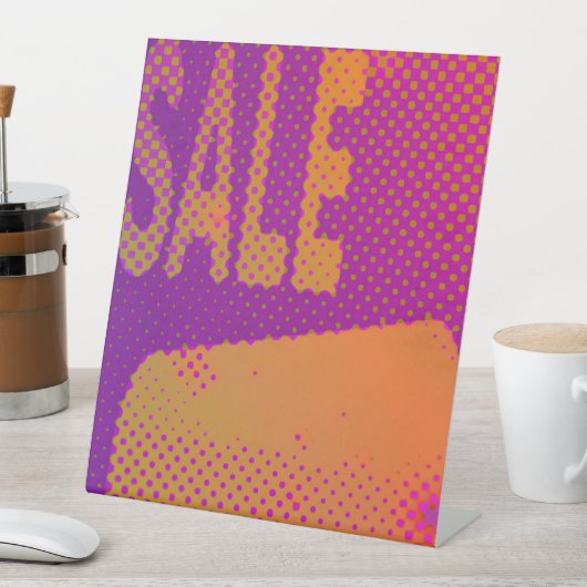 Halftone grunge ooglobby funky Sale Sign Reclamebord Met Voetstuk (Insitu)