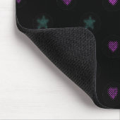 Halftone Hearts en sterren Muismat (Hoek)