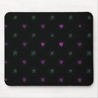Halftone Hearts en sterren Muismat