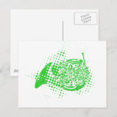 Halftone Horn Briefkaart (Voorkant / Achterkant)