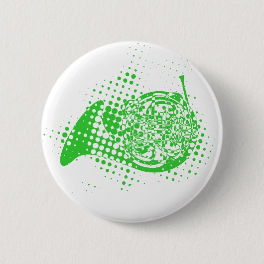 Halftone Horn Ronde Button 5,7 Cm (Voorkant)