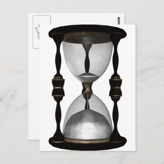 Halftone Hourglass Sand Timer Briefkaart (Voorkant / Achterkant)