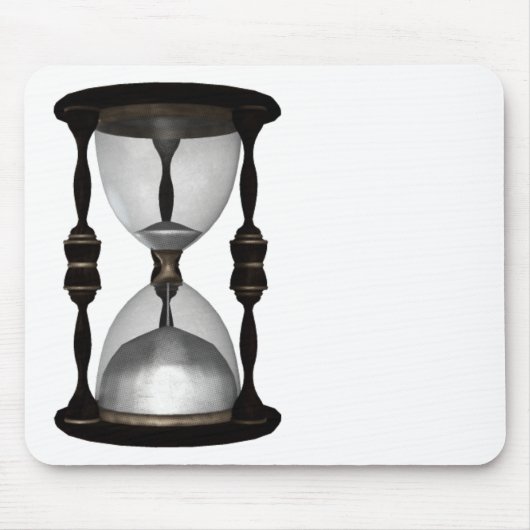 Halftone Hourglass Sand Timer Muismat (Voorkant)