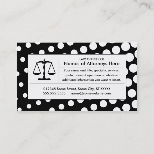 halftone Justice scale Visitekaartje (Voorkant)