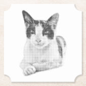 Halftone Kat Kartonnen Onderzetters (Voorkant)