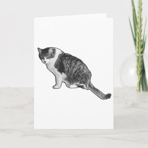 Halftone Kattenkaart Deelt Warme Komische Gevoelen Kaart