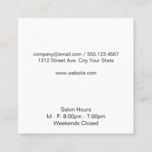 Halftone kleuren | Korting op Kaarten Vierkante Visitekaartje (Achterkant)