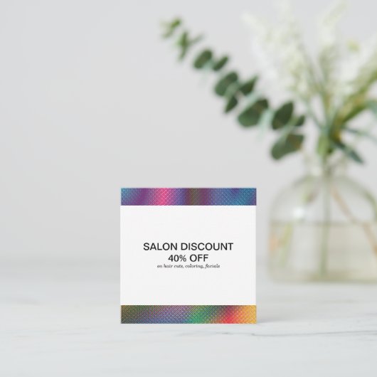 Halftone kleuren | Korting op Kaarten Vierkante Visitekaartje (Staand voorkant)