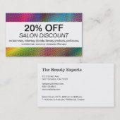 Halftone kleuren (kortingskaart) kortingskaartje (Voorkant / Achterkant)