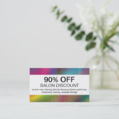 Halftone Kleuren (kortingskaart) Kortingskaartje (Staand voorkant)