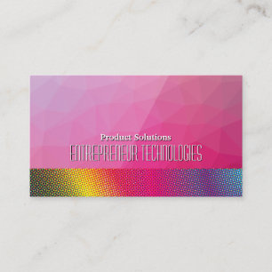 Halftone Kleuren Magenta Geometrisch Visitekaartje