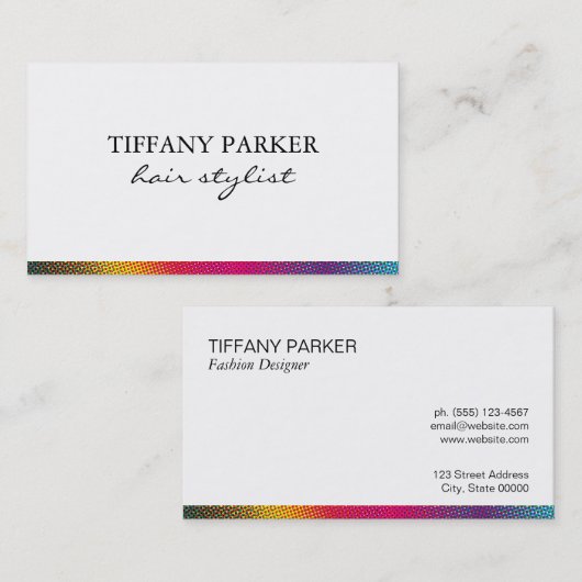 Halftone kleuren visitekaartje (Voorkant / Achterkant)