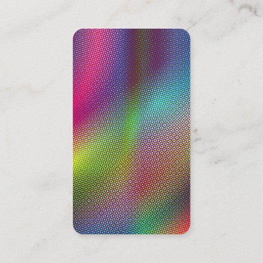 Halftone kleuren visitekaartje (Achterkant)