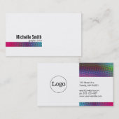 Halftone kleuren visitekaartje (Voorkant / Achterkant)