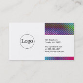 Halftone kleuren visitekaartje (Achterkant)