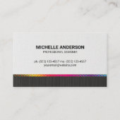 Halftone kleuren | Zwarte witte textuur Visitekaartje (Achterkant)