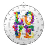 Halftone Love Dartbord (Voorkant)