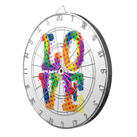 Halftone Love Dartbord (Voorkant Rechts)