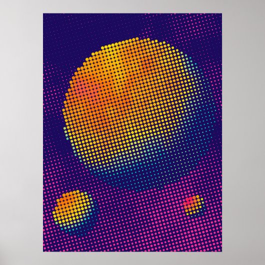 Halftone Manen Poster (Voorkant)