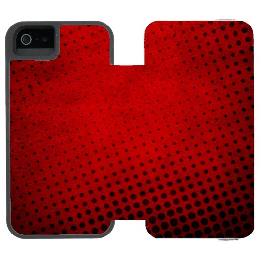 Halftone patroonachtergrond incipio iPhone portemonnee hoesje (Agenda Open)