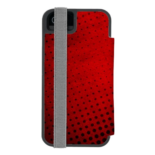 Halftone patroonachtergrond incipio iPhone portemonnee hoesje (Agenda Achterkant)