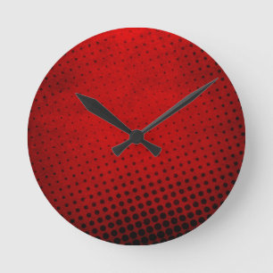 Halftone patroonachtergrond ronde klok
