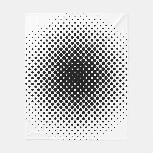 Halftone patroonpunt moderne retro fleece deken (Voorkant)