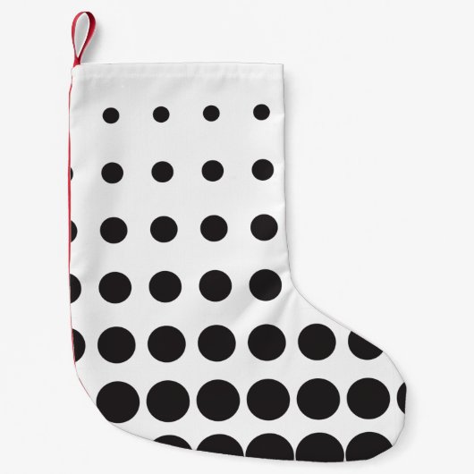 Halftone patroonpunt moderne retro kleine kerstsok (Voorkant)