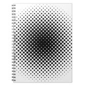 Halftone patroonpunt moderne retro notitieboek (Voorkant)