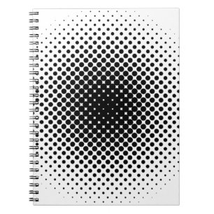 Halftone patroonpunt moderne retro notitieboek