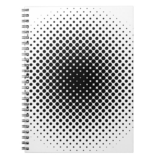 Halftone patroonpunt moderne retro notitieboek (Voorkant)