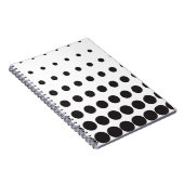 Halftone patroonpunt moderne retro notitieboek (Rechterzijde)