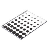 Halftone patroonpunt moderne retro notitieboek (Linkerzijde)