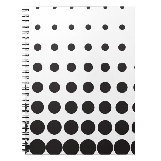 Halftone patroonpunt moderne retro notitieboek (Voorkant)