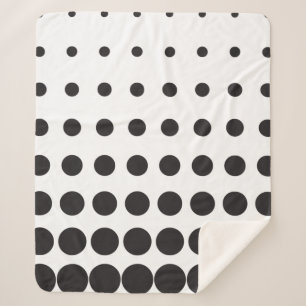 Halftone patroonpunt moderne retro sherpa deken