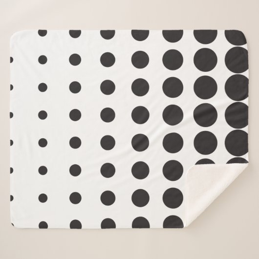 Halftone patroonpunt moderne retro sherpa deken (Voorkant (horizontaal))