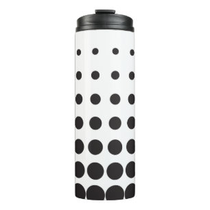 Halftone patroonpunt moderne retro thermosbeker