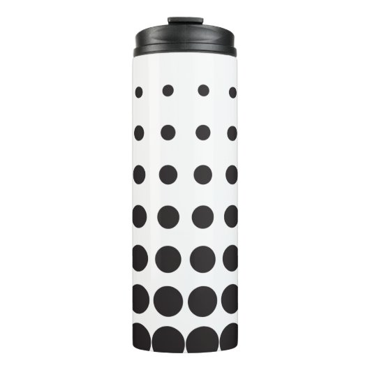 Halftone patroonpunt moderne retro thermosbeker (Voorkant)