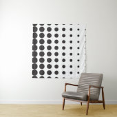 Halftone patroonpunt moderne retro wandkleed (In Situ (horizontaal))