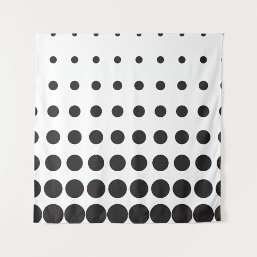 Halftone patroonpunt moderne retro wandkleed (Voorkant)