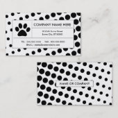 halftone pet pap visitekaartje (Voorkant / Achterkant)